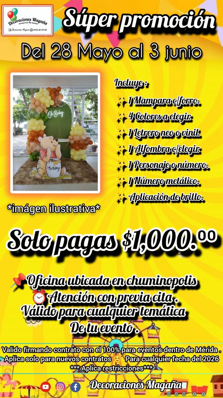 Decoraciones Magaña: Promoción Especial para Eventos en Yucatán