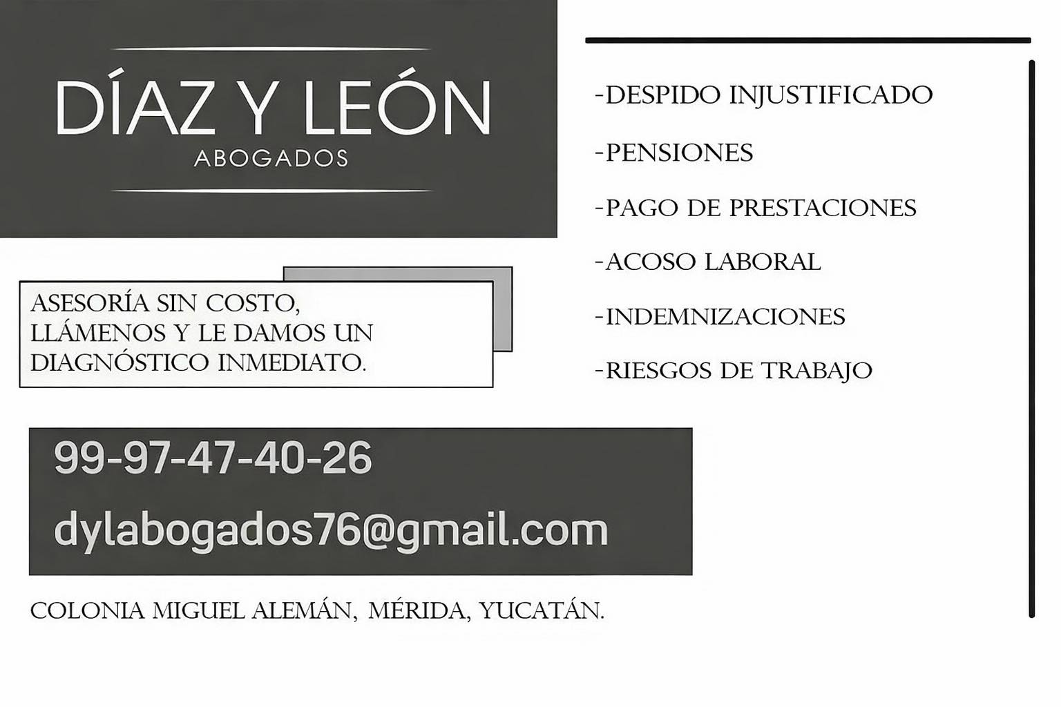 DÍAZ Y LEÓN ABOGADOS ASESORÍA LEGAL Y DIAGNÓSTICO LABORAL