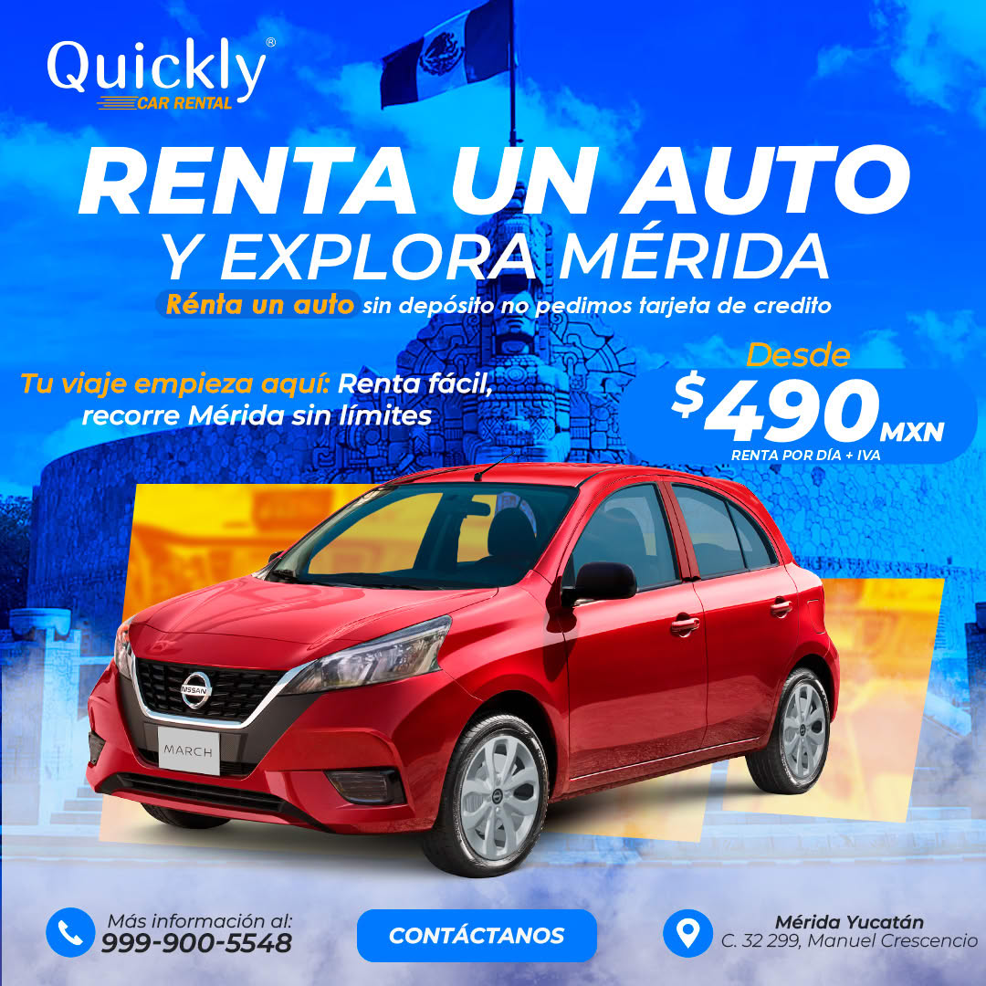 ECAR Rental: Alquiler de autos fácil y rápido para explorar Mérida sin límites