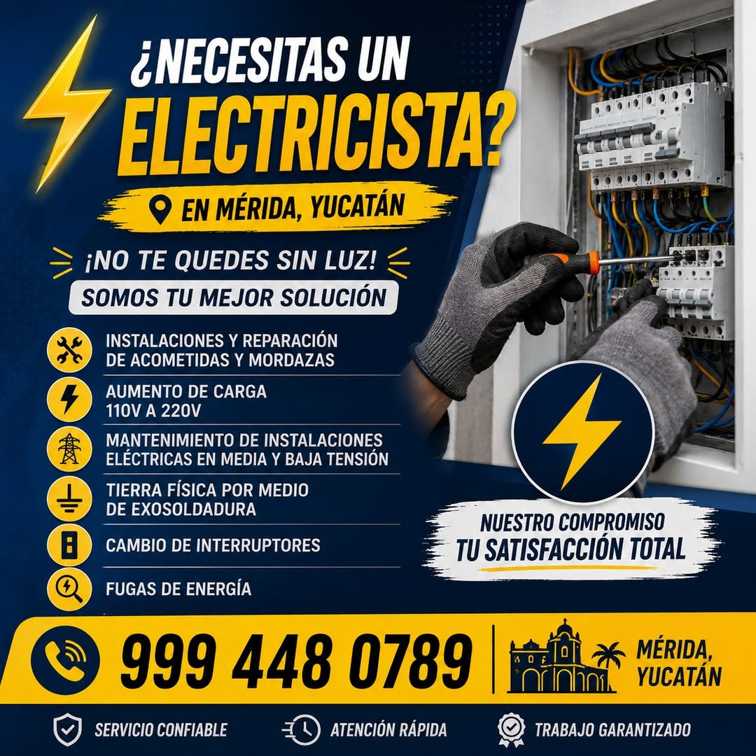 Electricista Profesional en Mérida