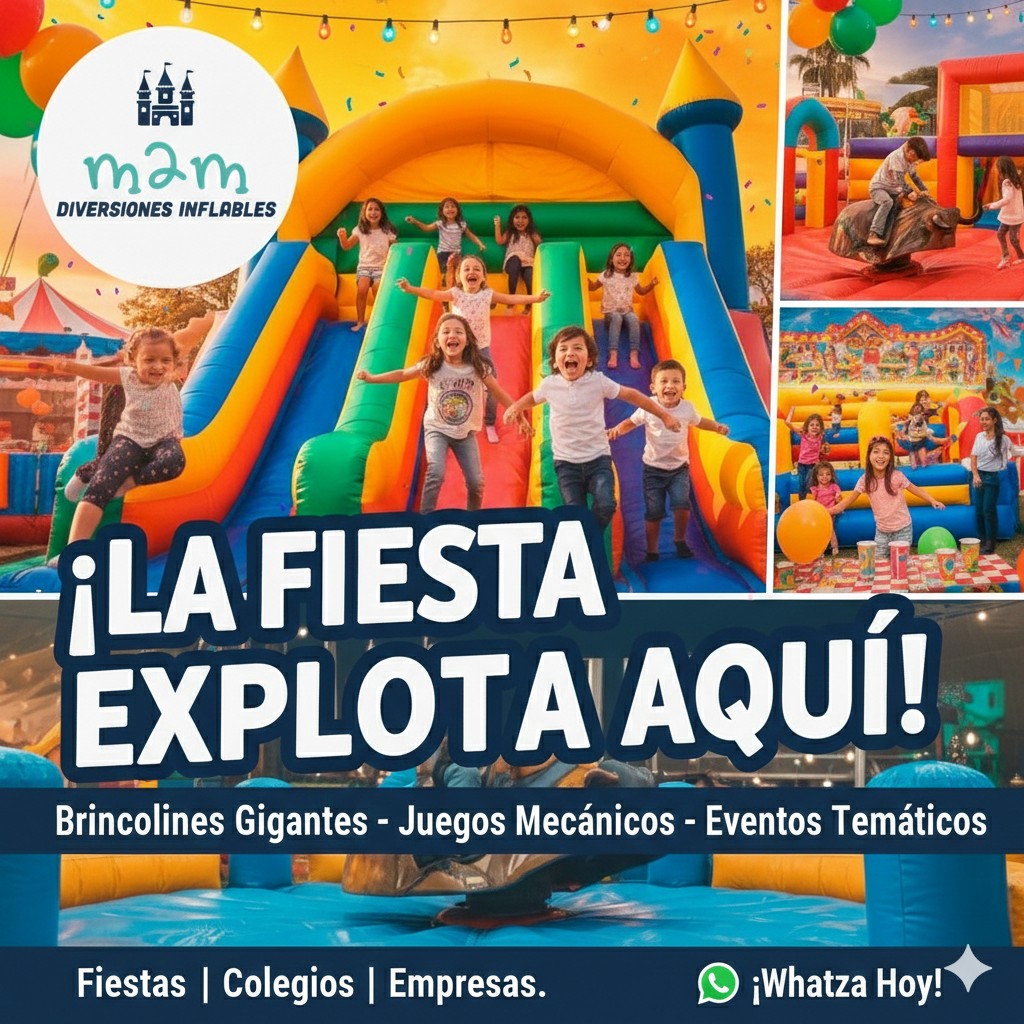 Experiencias épicas: Toro mecánico, juegos extremos e inflables para tu fiesta