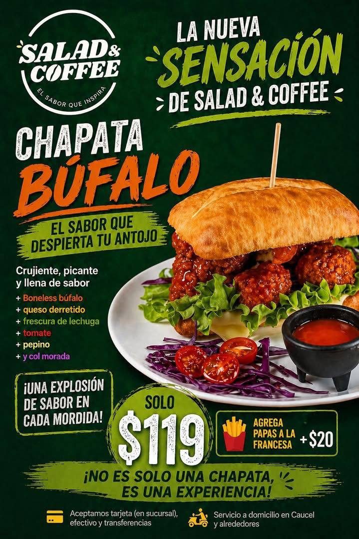 Food Burger Salad & Coffee — Zona Poniente