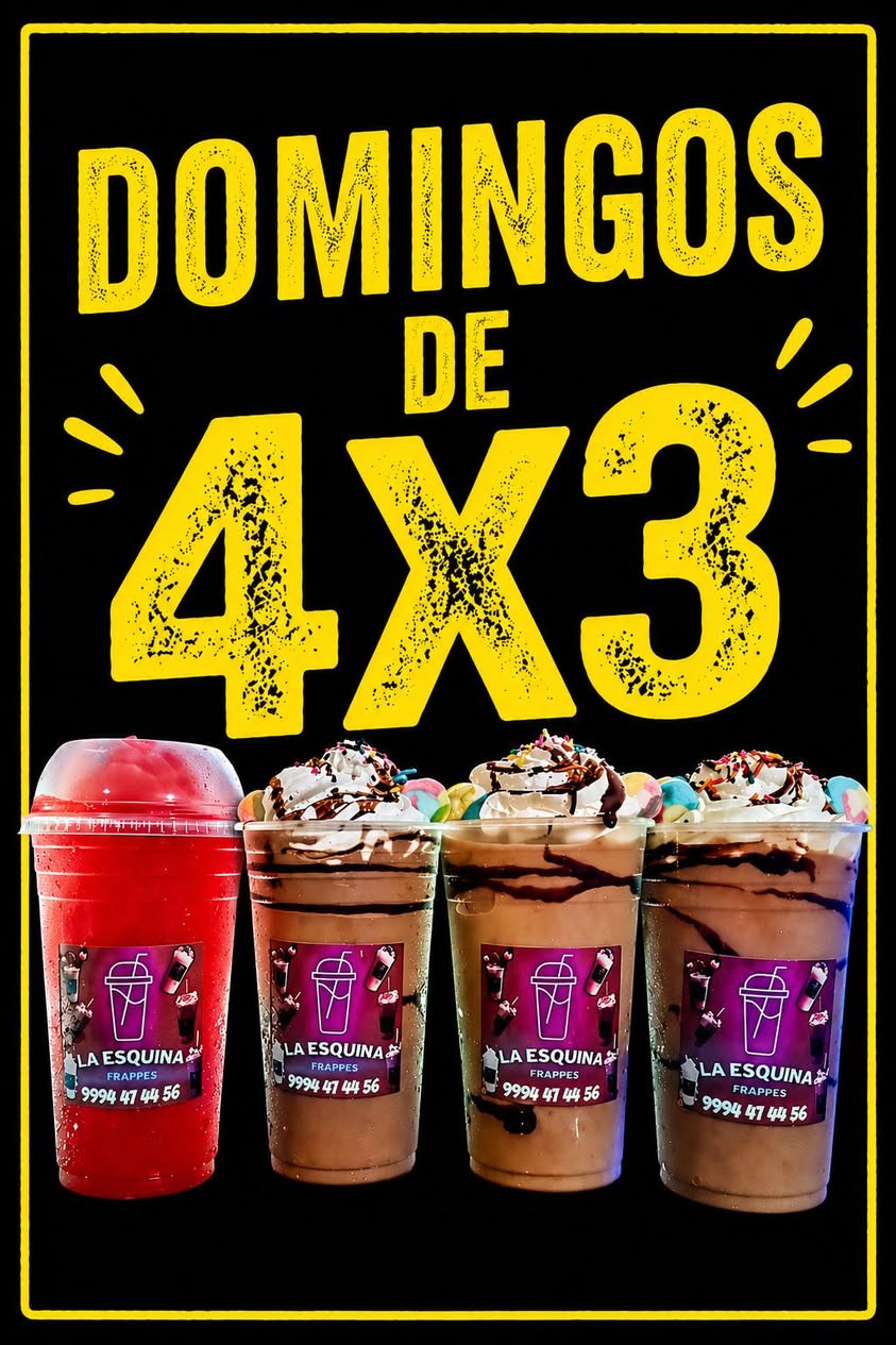 Frappes y Olas Esquinaz a Domicilio en San Pedro Uxmal