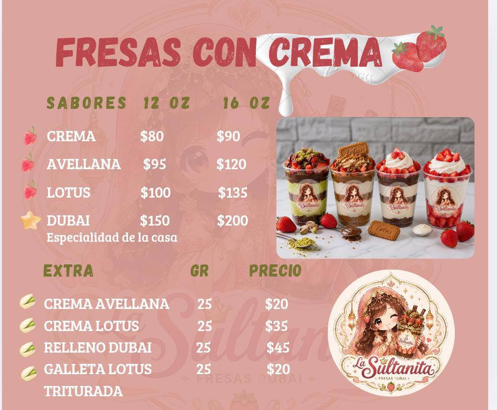 Fresas con Crema El Sultán