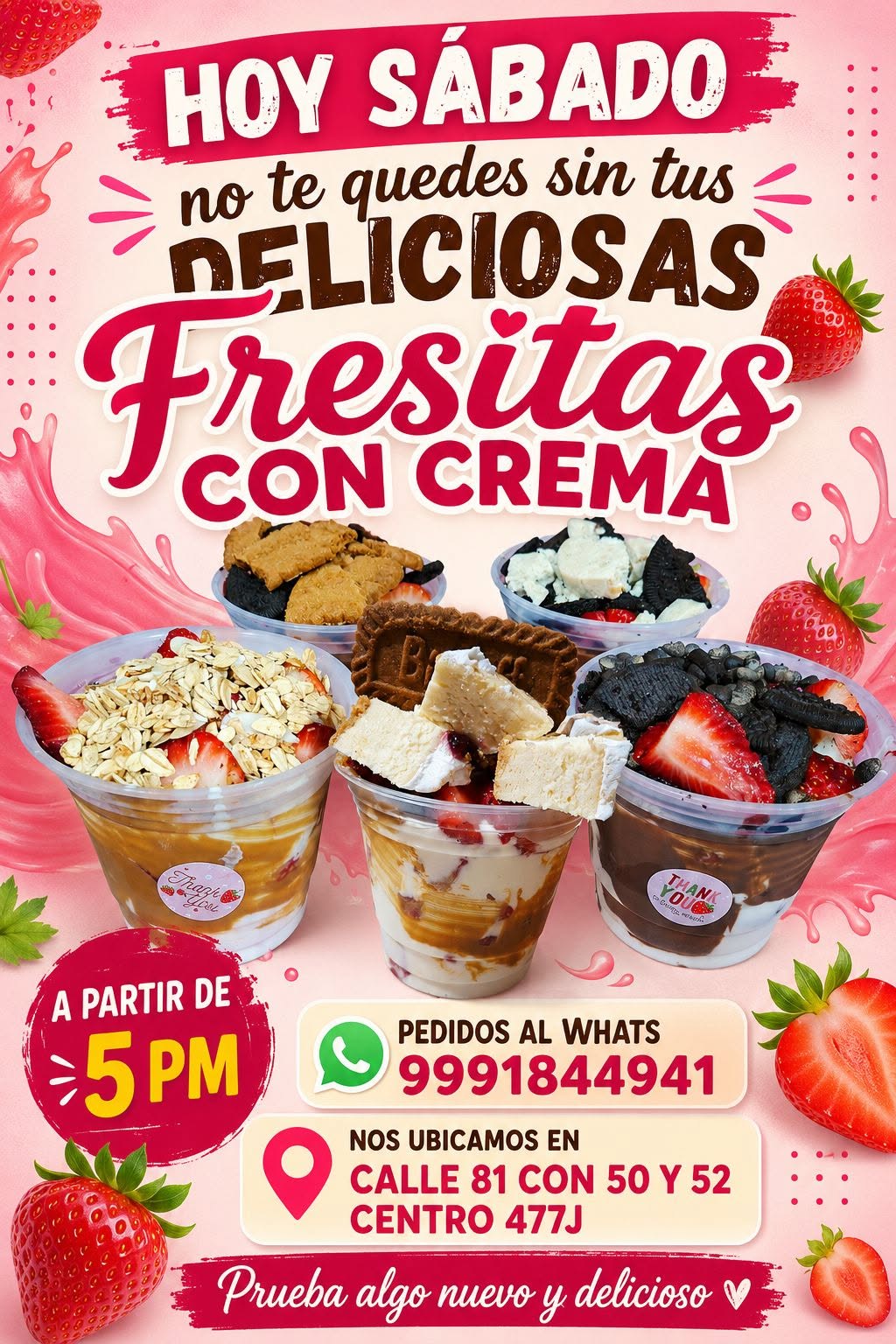 Fresitas con Crema