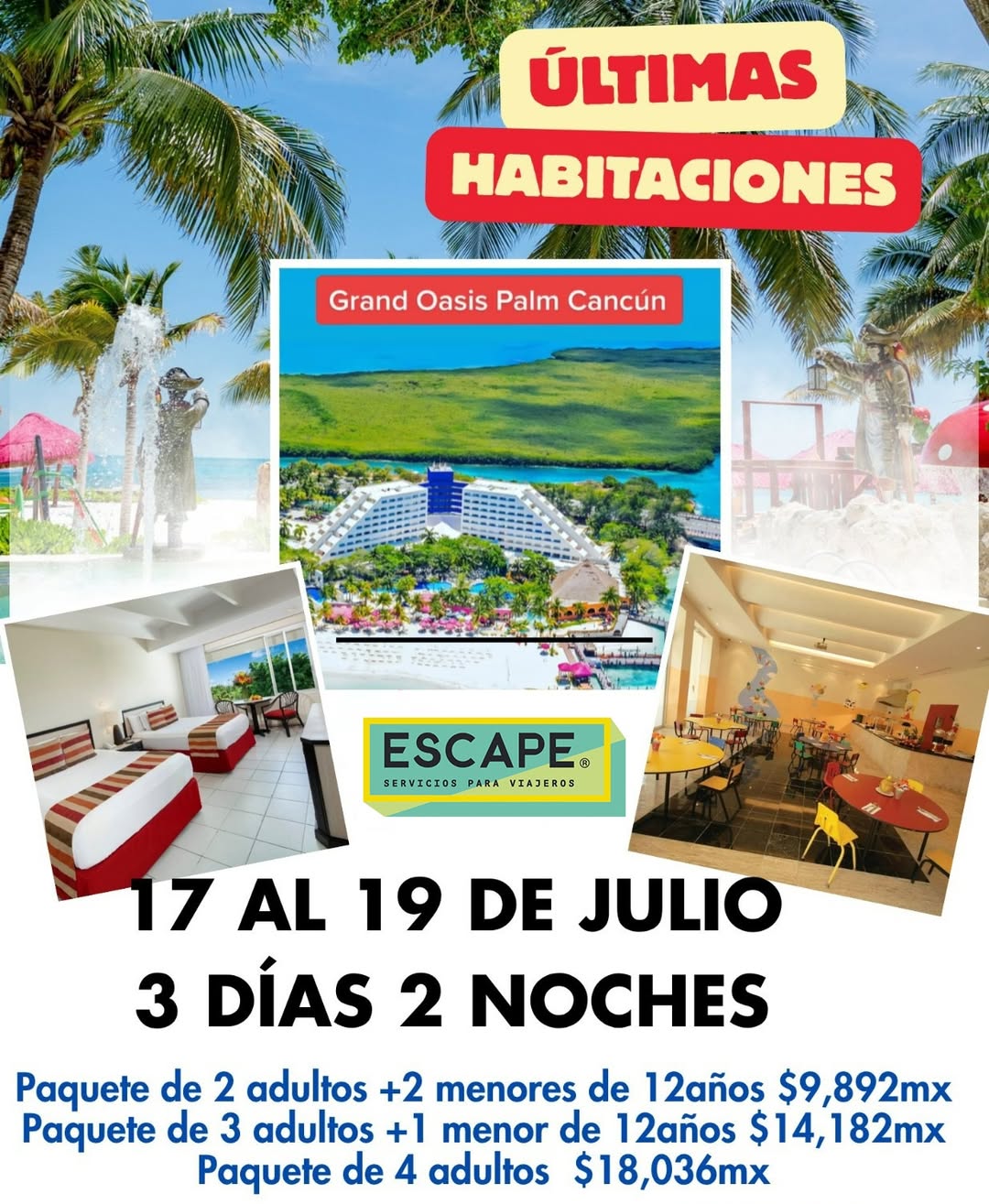Grand Oasis Palm Cancún: Paquete de Escape y Servicios para Viajeros
