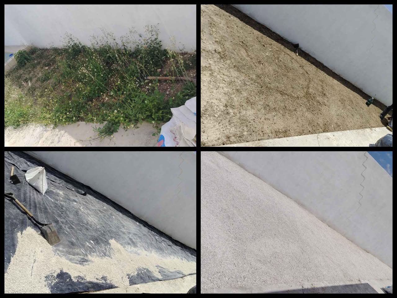 Gravilla Antimaleza e Instalación de Pasto Sintético