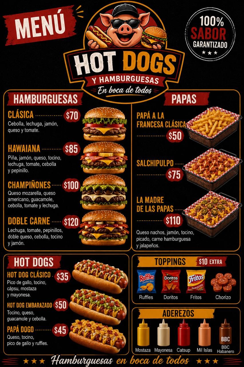 Hamburguesas y Hot Dogs en Boca de Todos cerca de Animaya