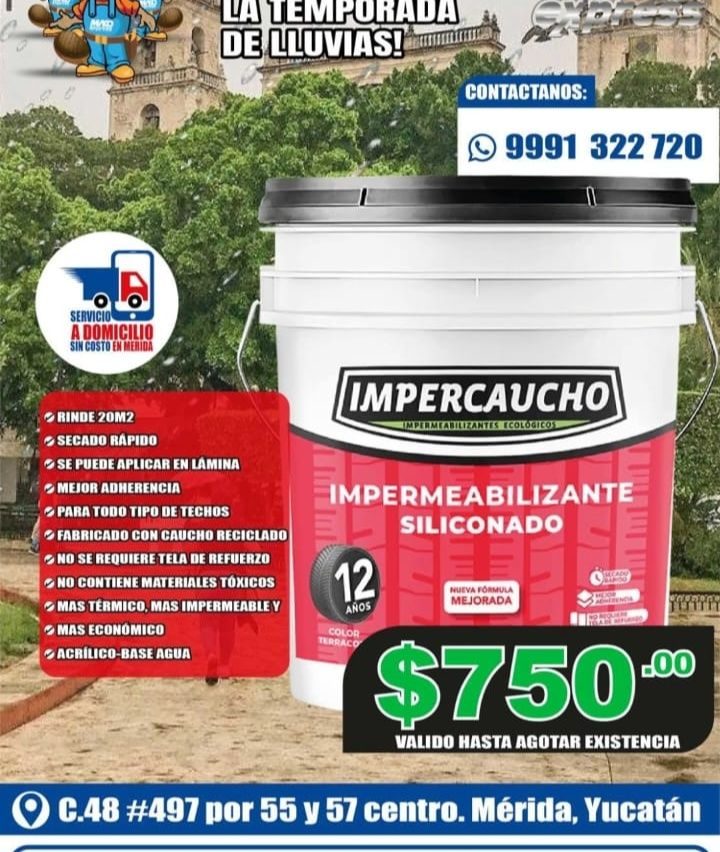 Impercaucho Impermeabilizante Siliconado — Kanasín