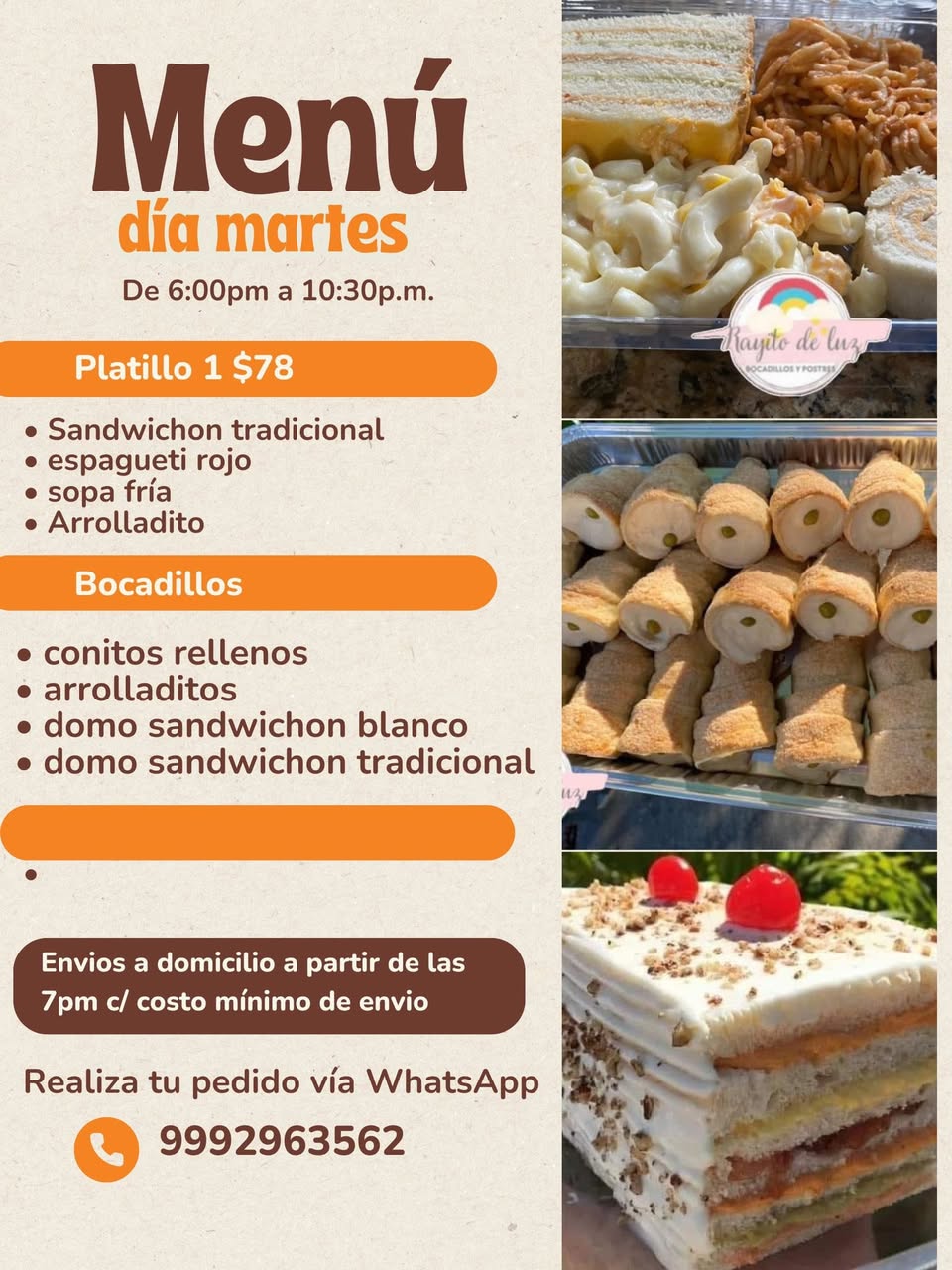 Ingrid Cabañas - Comida y envío a domicilio
