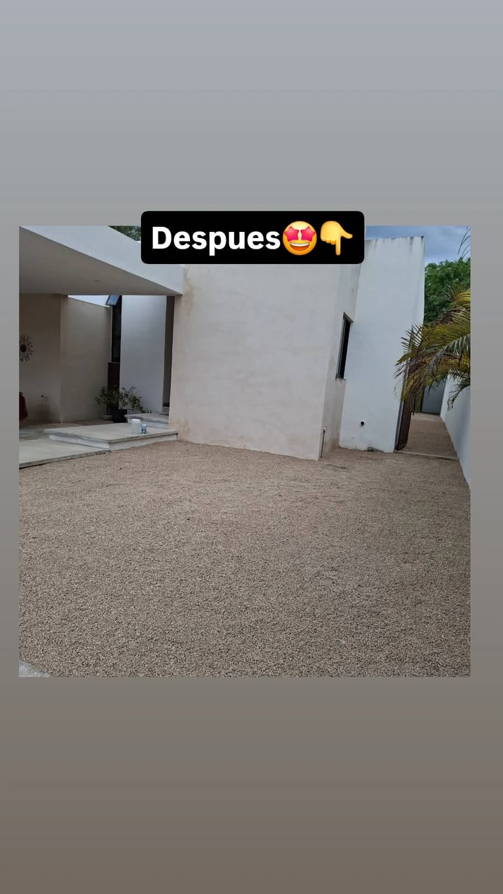 Instalación completa de gravilla, deshierbe y limpieza para tu jardín
