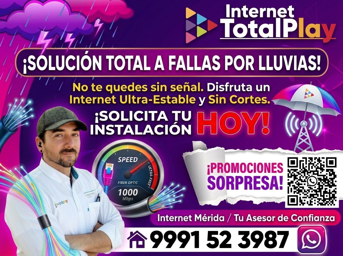 Internet Fibra Óptica Ultra-Estable con Promociones en Mérida
