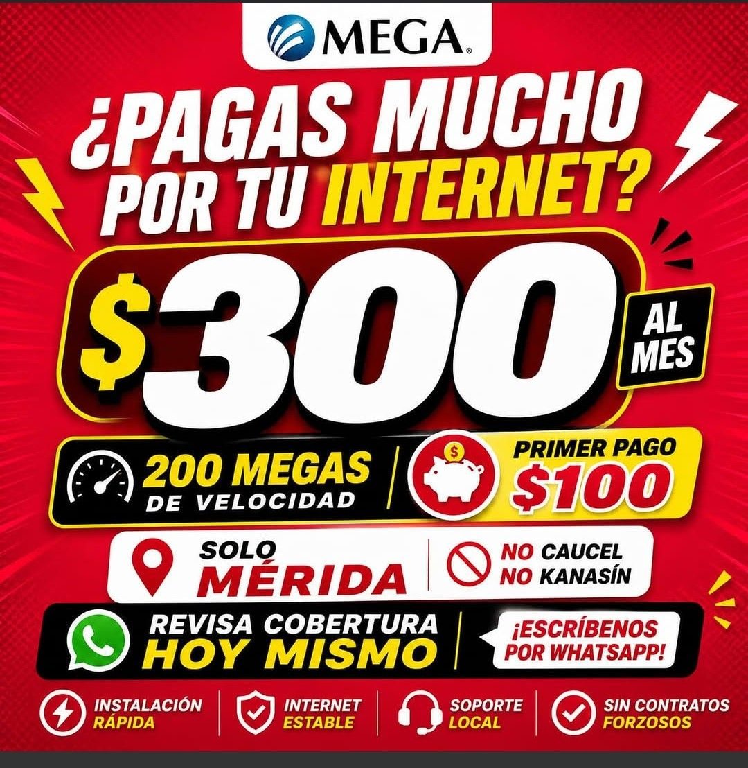 Internet Simétrico Mérida — Polígono 108