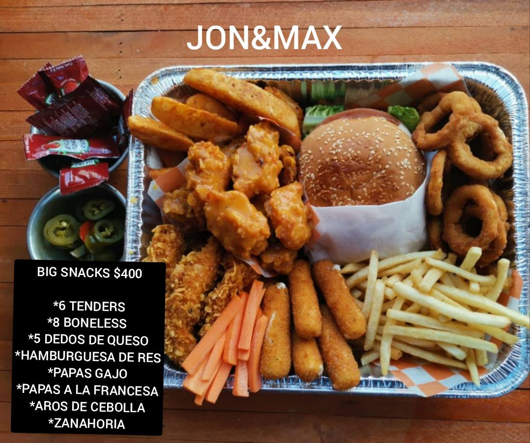 JON&MAX BIG SNACKS: Hamburguesas, Papas y más en Chuburna
