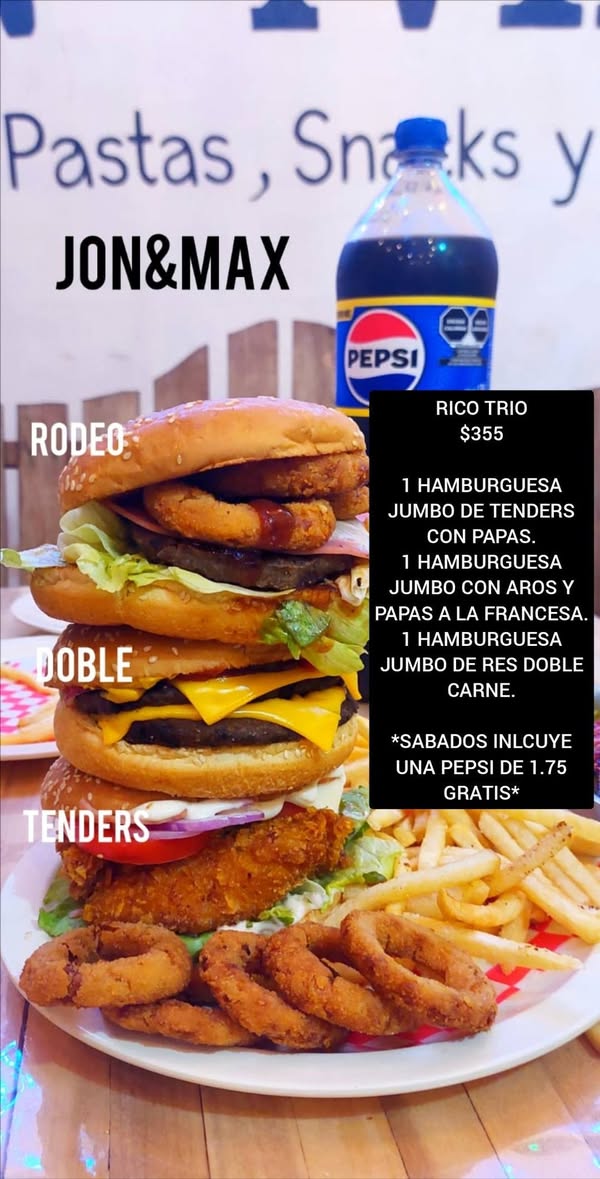 JON&MAX BIG SNACKS: Hamburguesas, Papas y más en Chuburna