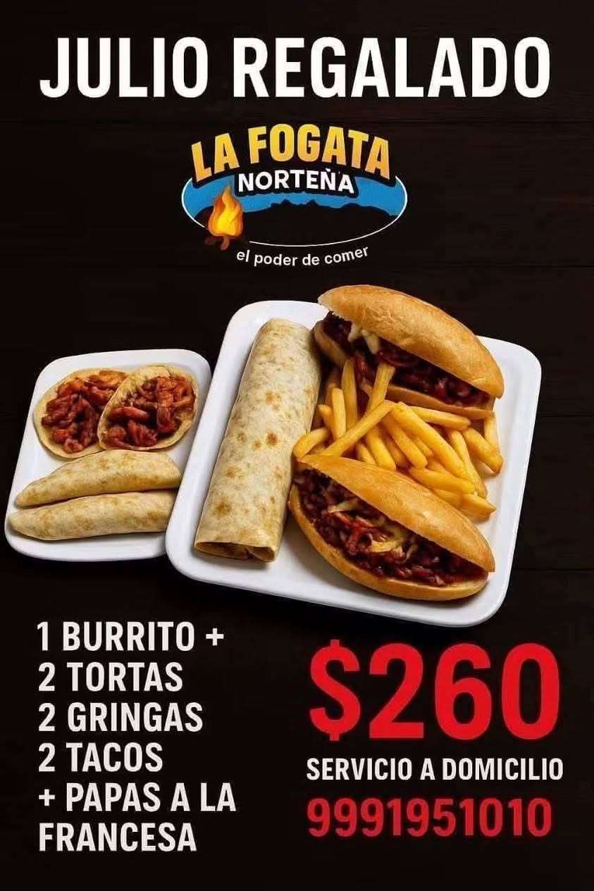 Julio Regalado: Paquetes de Tacos y Burritos en Yucatán