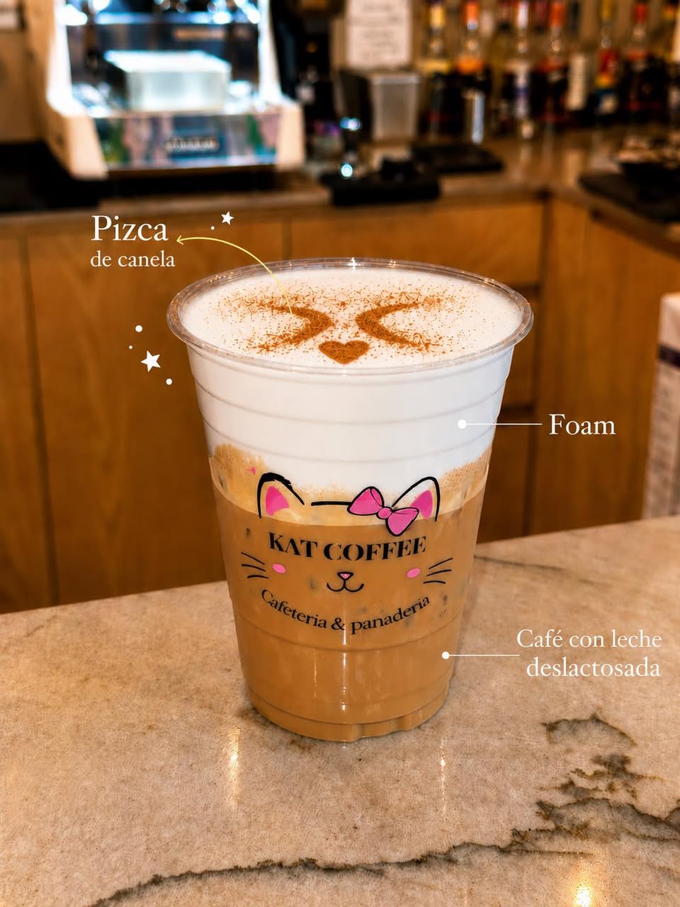KAT COFFEE: Frappes, cafés con cold foam y tus cookies favoritas