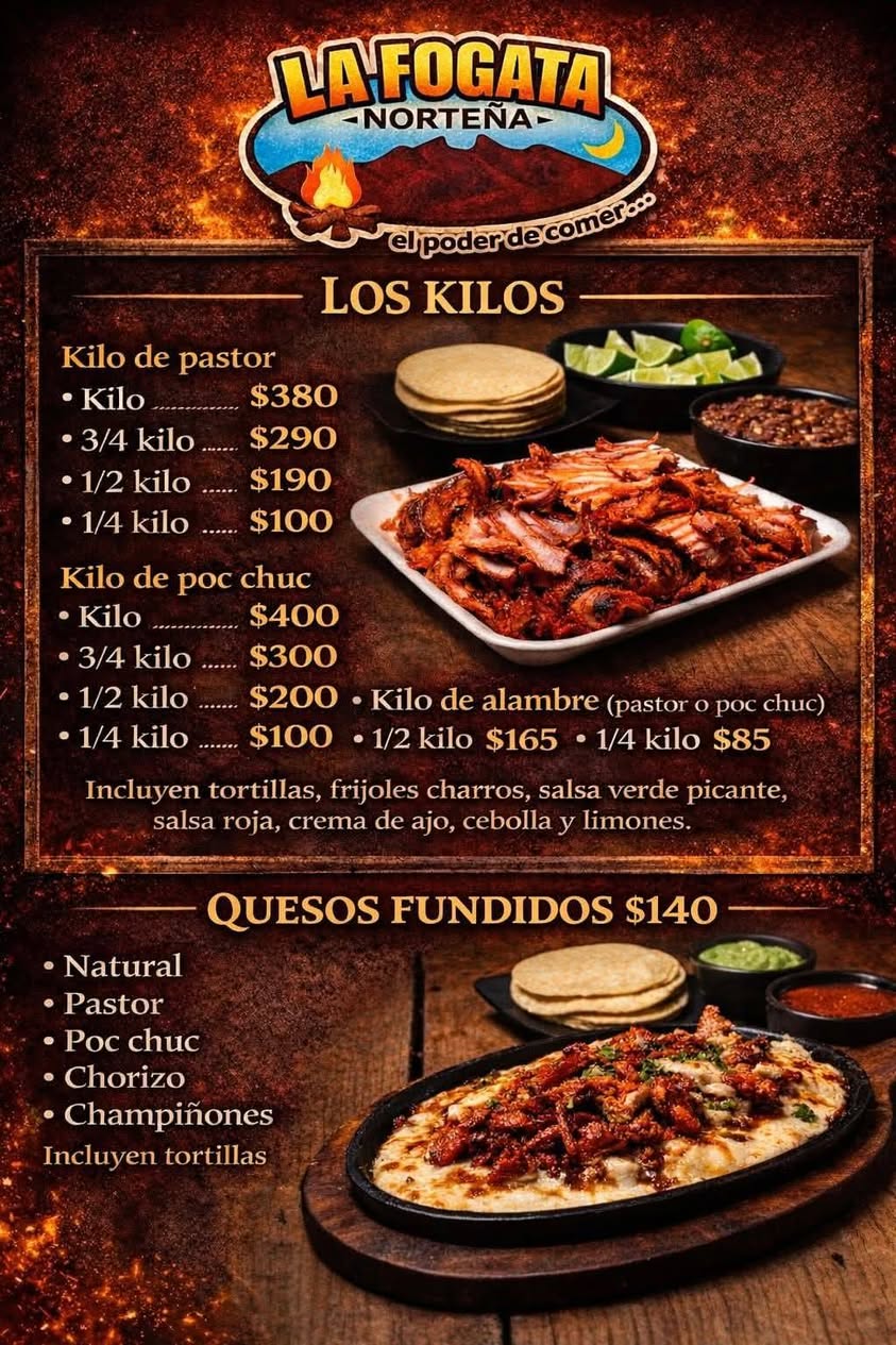 La Fogata Norteña Sucursal Terranova: El placer de comer platillos preparados al momento