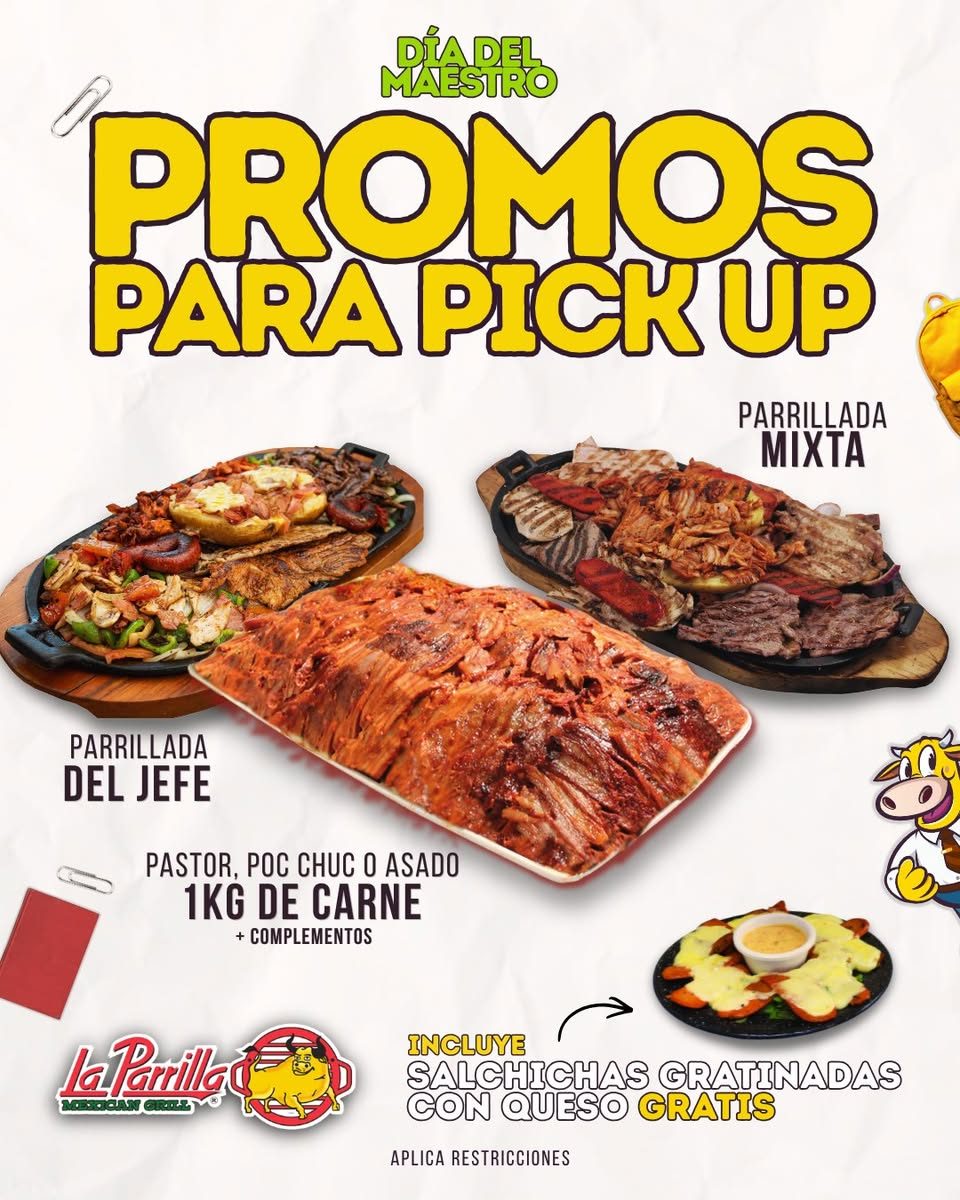 La Parrilla, Pizzas, Parrilladas y Nachos