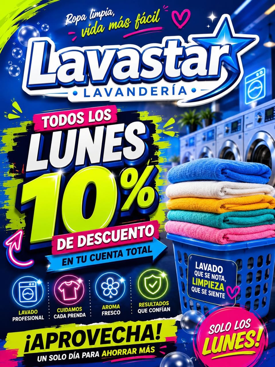 Lavastar: Servicio de Lavandería a Domicilio con Ropa Limpia, Seca y Doblada