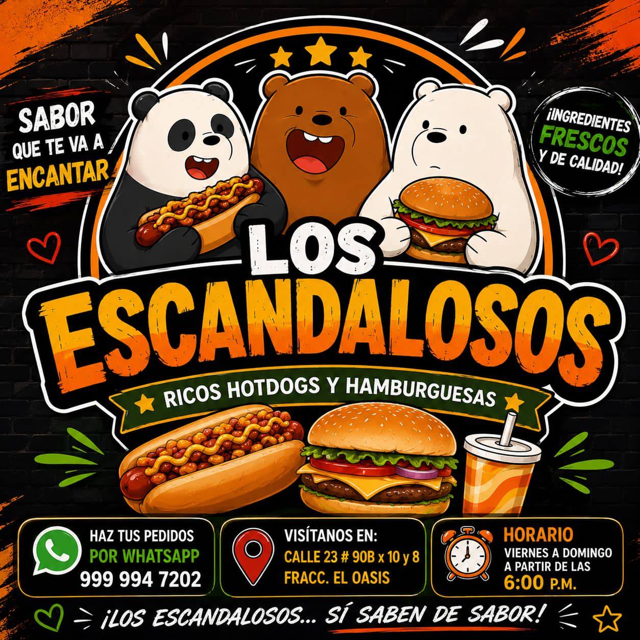 Los Escandalosos: Hotdogs y Hamburguesas Artesanales con Sabor Inigualable