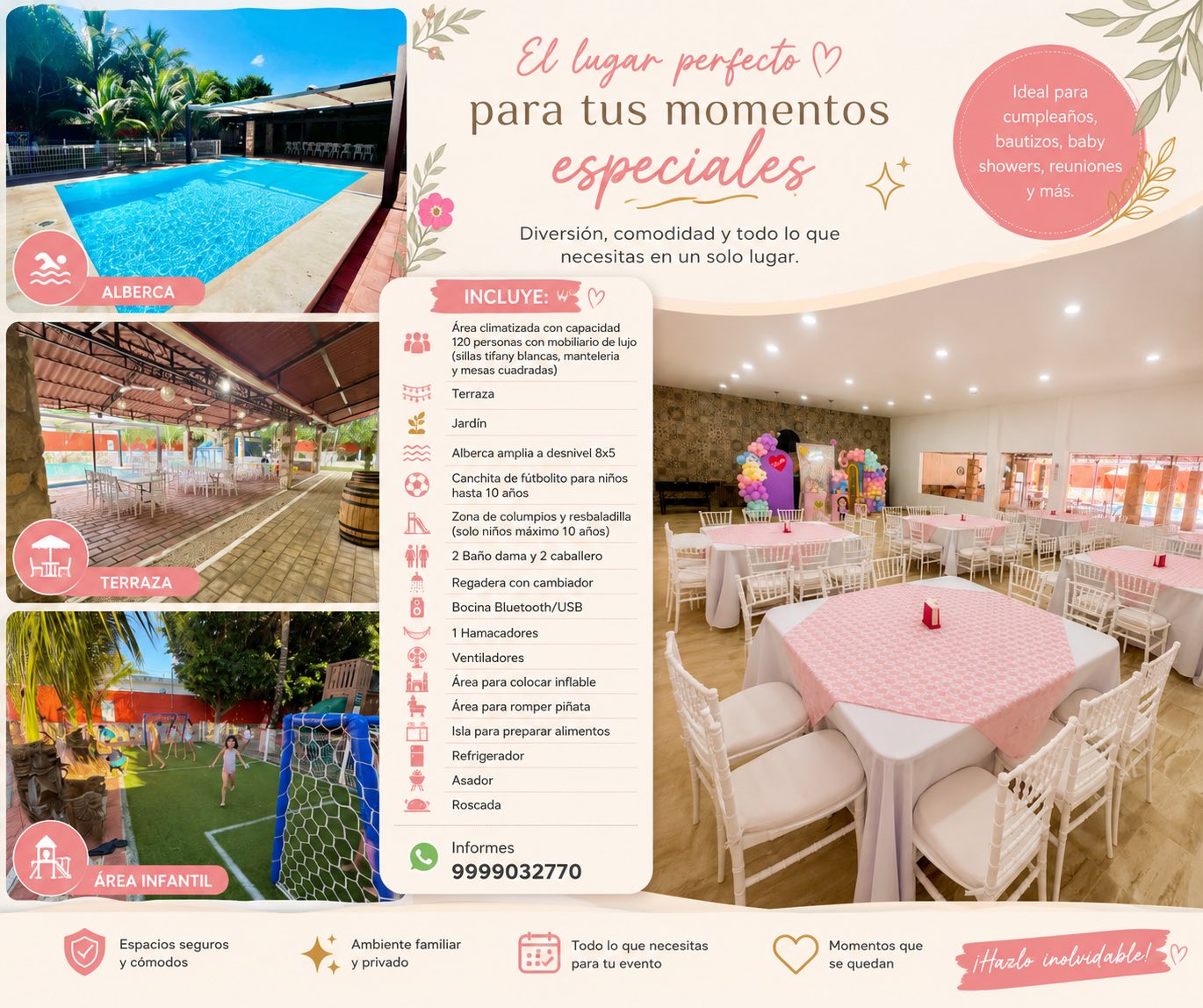 Lugar de Eventos Exclusivo con Alberca y Terraza para Celebraciones Memorables