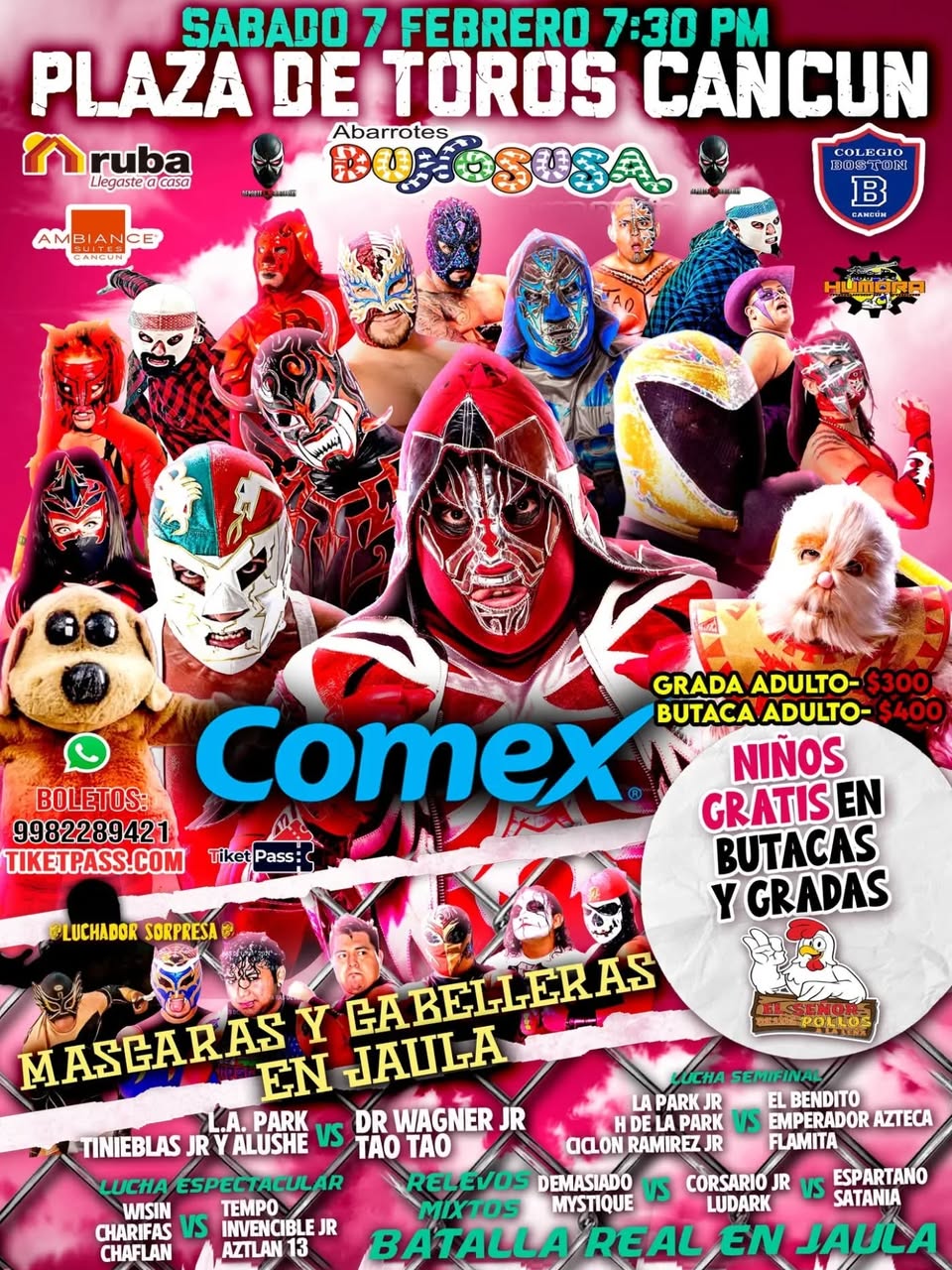 Máscaras y Cabelleras en Jaula