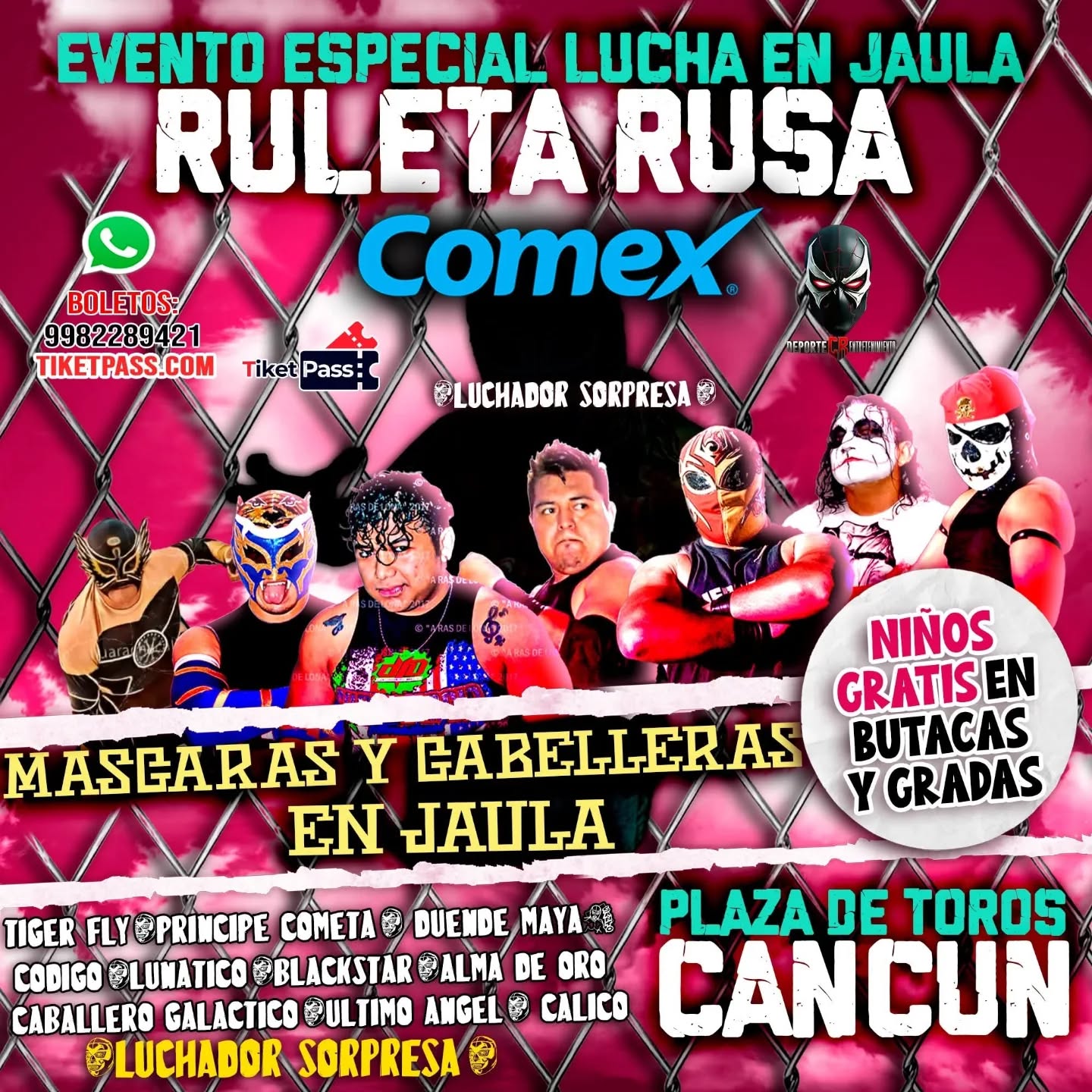 Máscaras y Cabelleras en Jaula