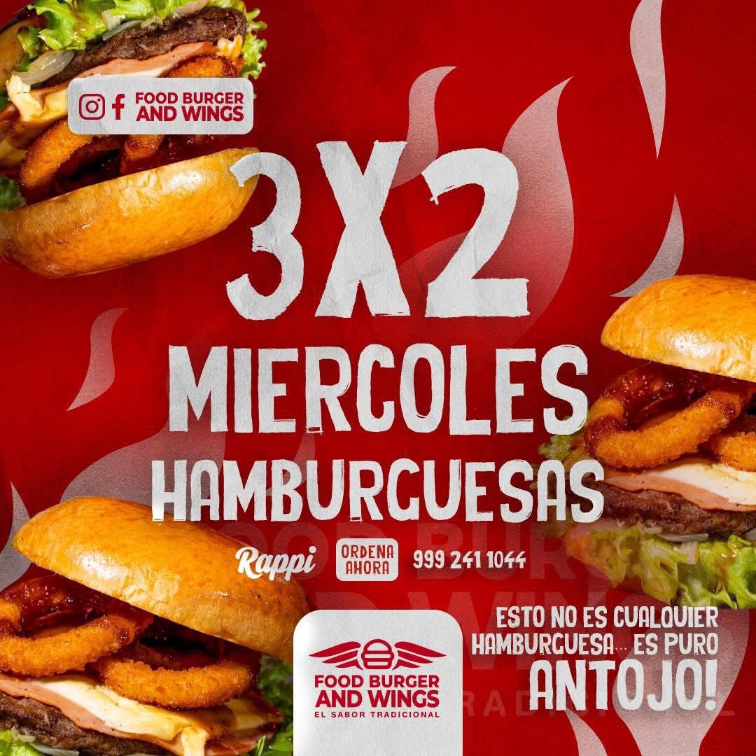 Miércoles de Hamburguesas 3x2