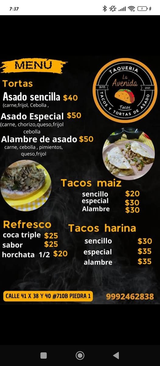 Taquería La Avenida: Hamburguesas y Hot Dogs con Servicio a Domicilio