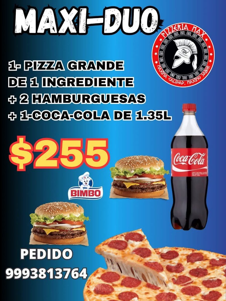 Pizza en forma de corazón para mamá, Pizzería Max