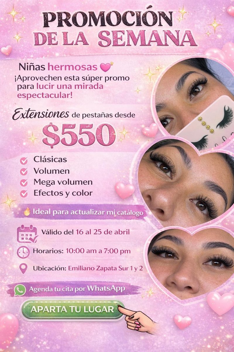 Diosa Lash Studio, Extensiones de Pestañas desde $550