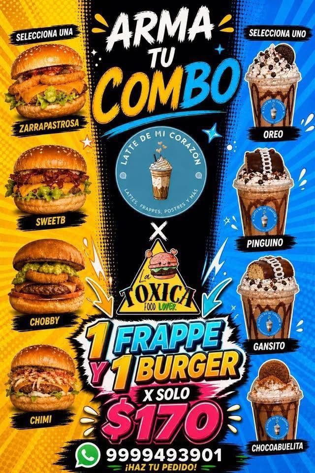 Combos de Hamburguesa y Frappe — Díaz Ordaz