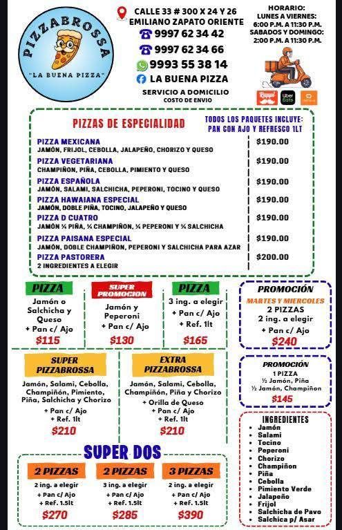 Pizzería Con Entrega A Domicilio - Pizzas y Tortas
