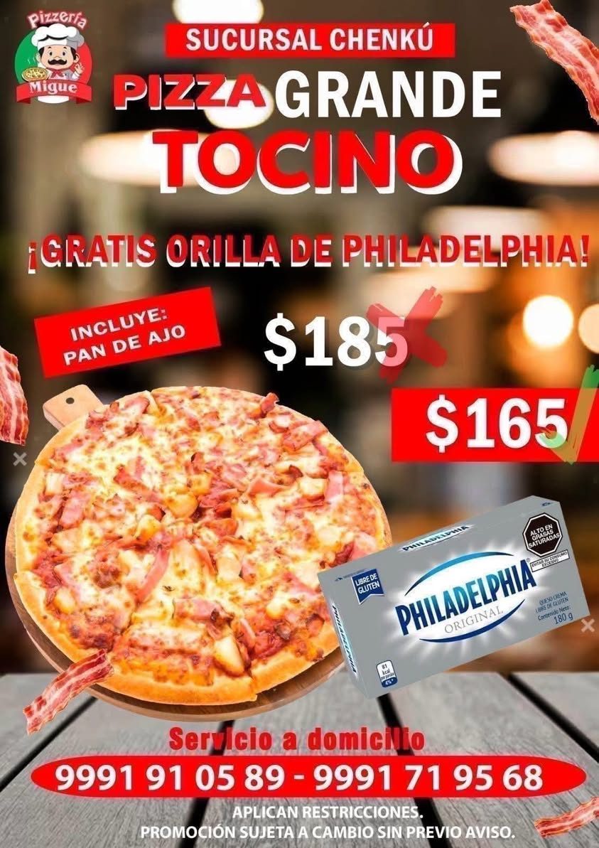 Promoción Día de Madres: 2 pizzas pepperoni + pan de ajo en Pizzería Migue