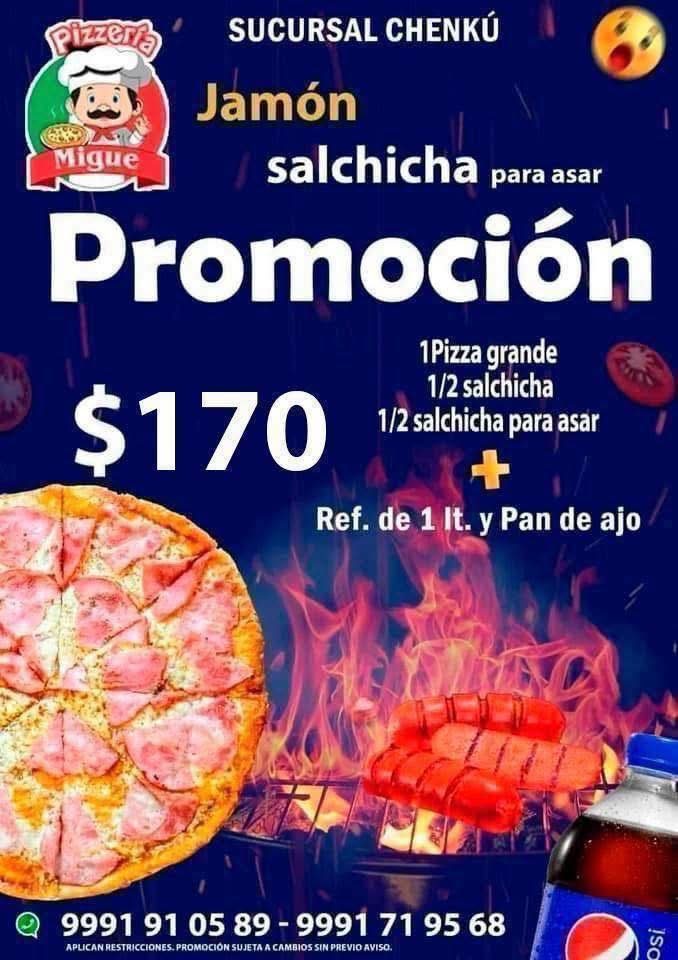 Promoción Día de Madres: 2 pizzas pepperoni + pan de ajo en Pizzería Migue