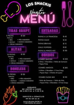 Los Snacki's, Alitas, Boneless y Combos en Roble Agrícola — Roble Agrícola
