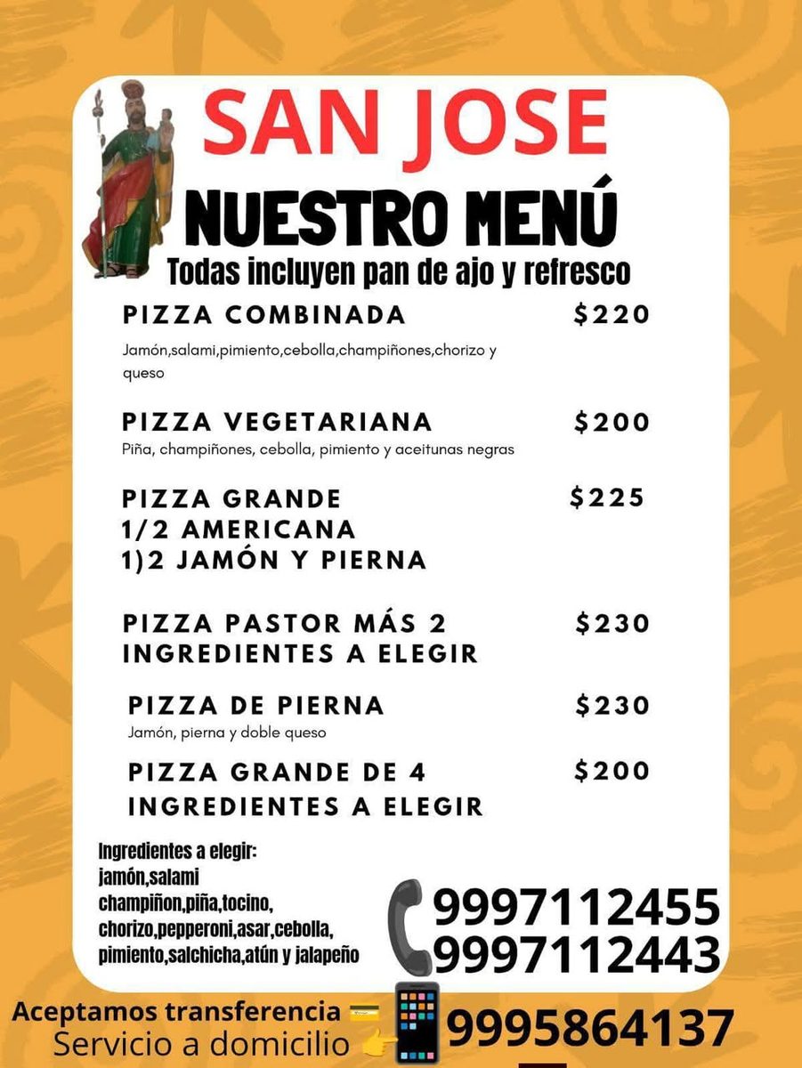 Pizzería San José - Pizzas y más