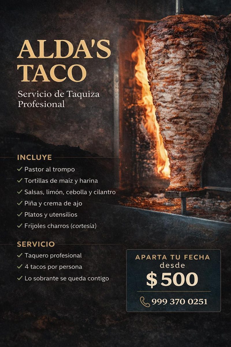 Alda's Tacos - Servicio de Taquiza Profesional