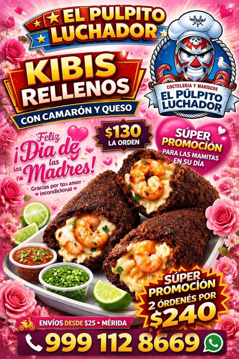 El Pálpito Luchador Mariscos Mérida