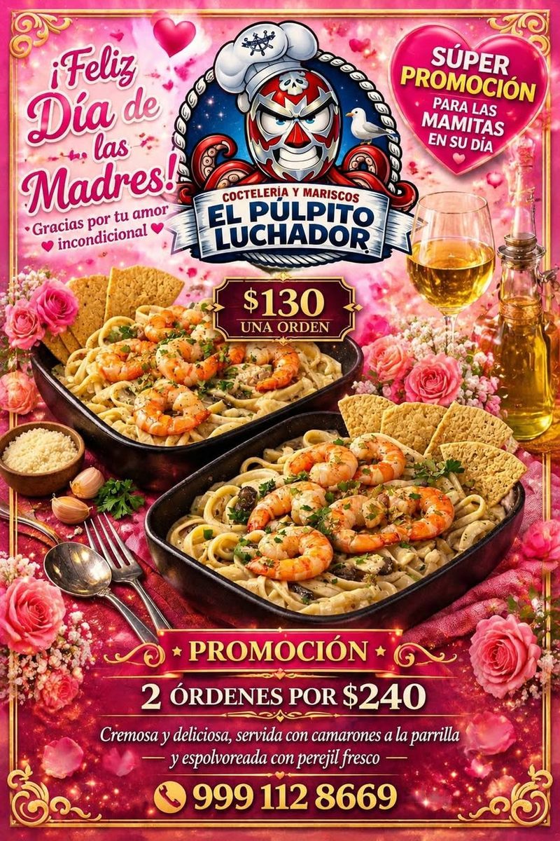 El Pálpito Luchador Mariscos Mérida