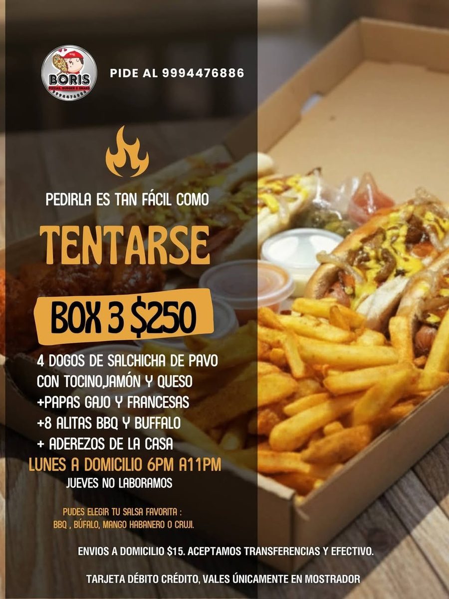 Hamburguesas Artesanales y Alitas BBQ en Boris