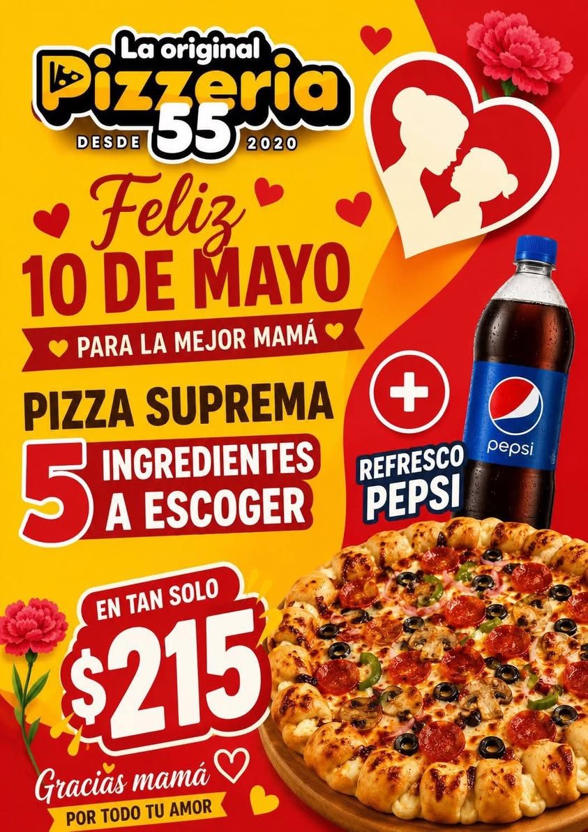 Pizzas Promocionales Para Mamá