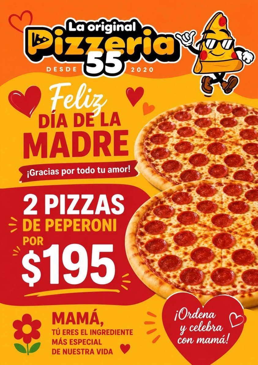 Pizzas Promocionales Para Mamá
