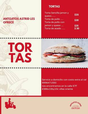 Antojitos Astrid - Tortas y Servicio a Domicilio — Fidel Velázquez
