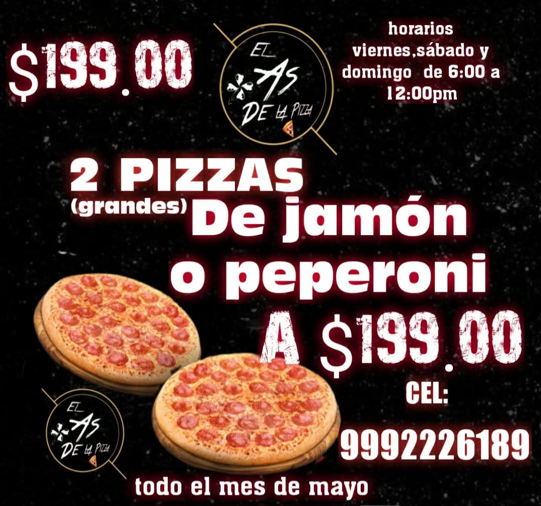 Pizzas en El As DE la Pizza