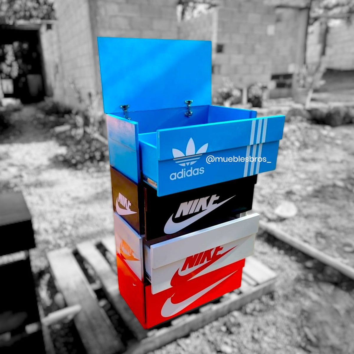 Cajas de zapatero estilo caja de tenis, Diseño personalizado por Danae KB