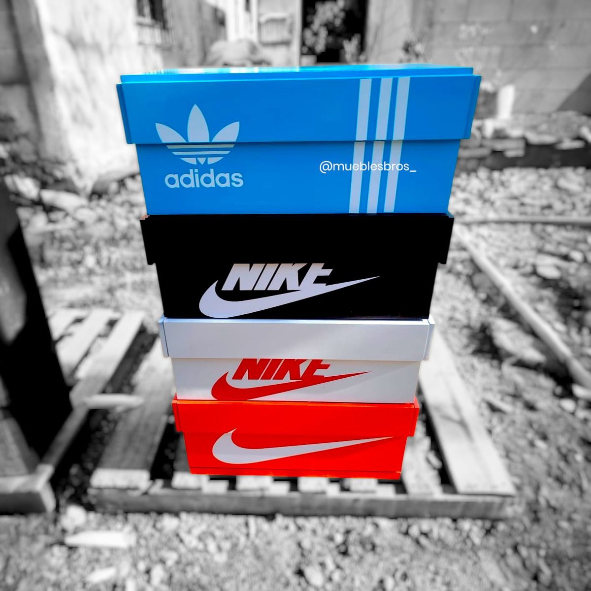 Cajas de zapatero estilo caja de tenis, Diseño personalizado por Danae KB