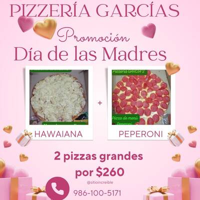 Pizzería García Menú Completo — Fidel Velázquez