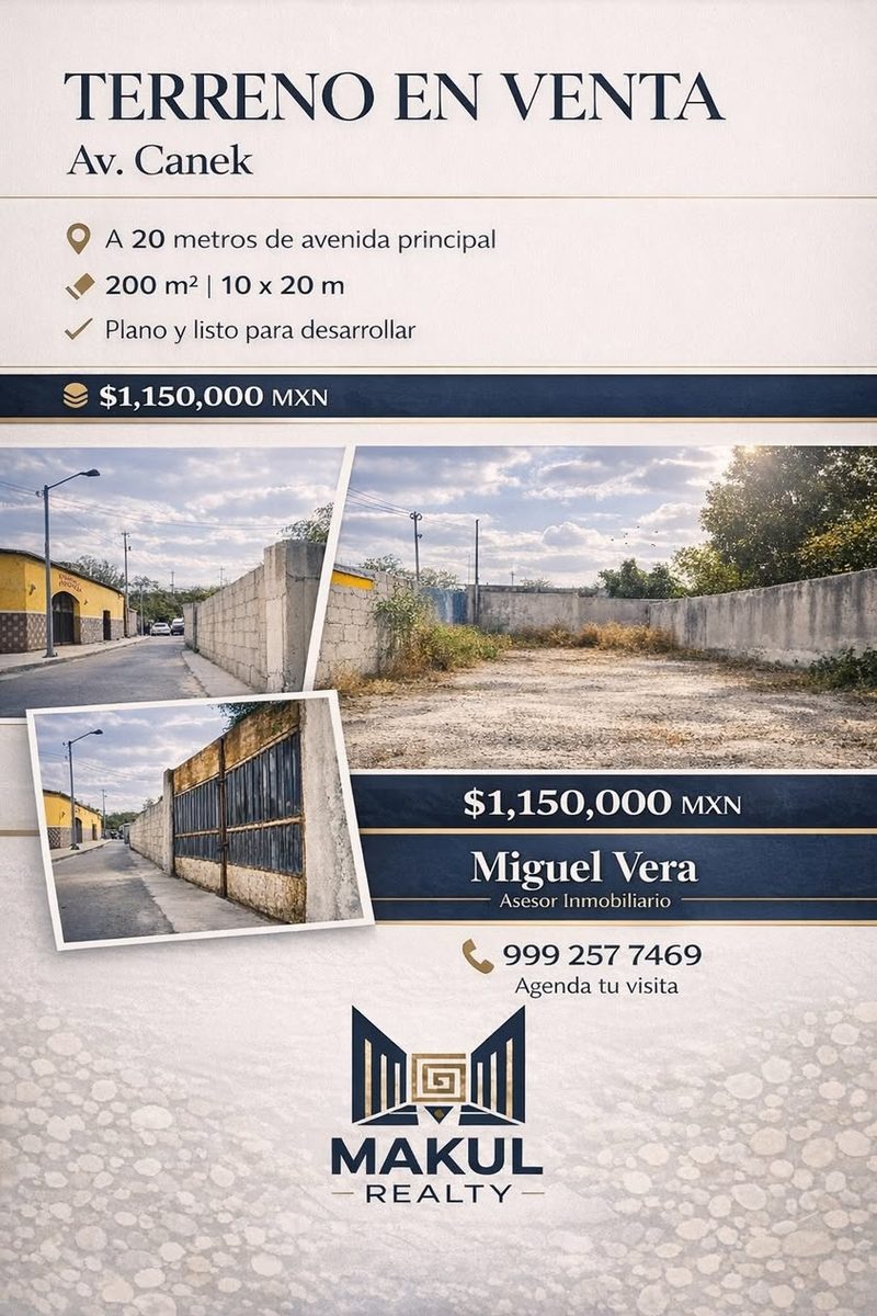 Terreno en Venta - Avenida Canek — Díaz Ordaz